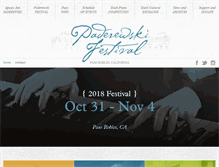 Tablet Screenshot of paderewskifest.com